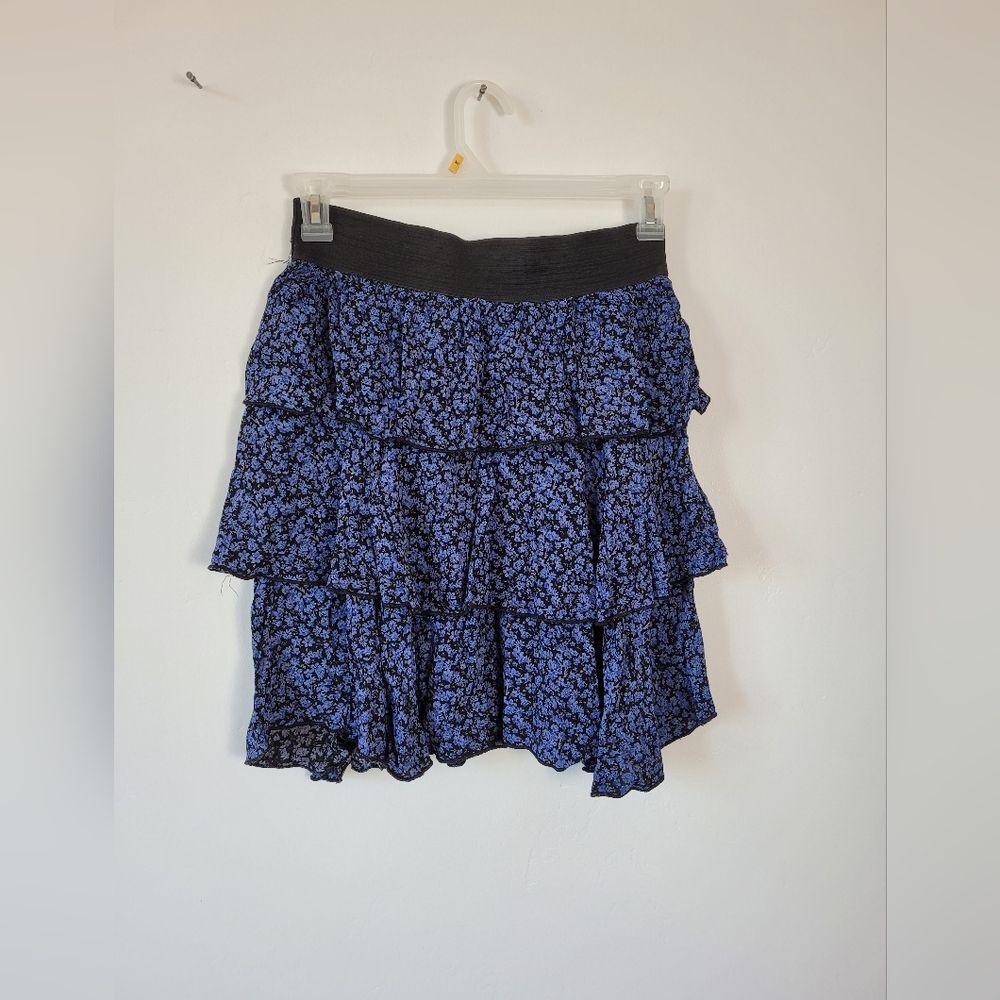 Vintage Jody California Tiered Skirt Blue Ditsy Floral Y2K 90s Cottage Fairycore - Picture 6 of 7